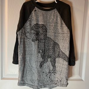 Cat & Jack Boys Long Sleeve Dinosaur Shirt M 8/10